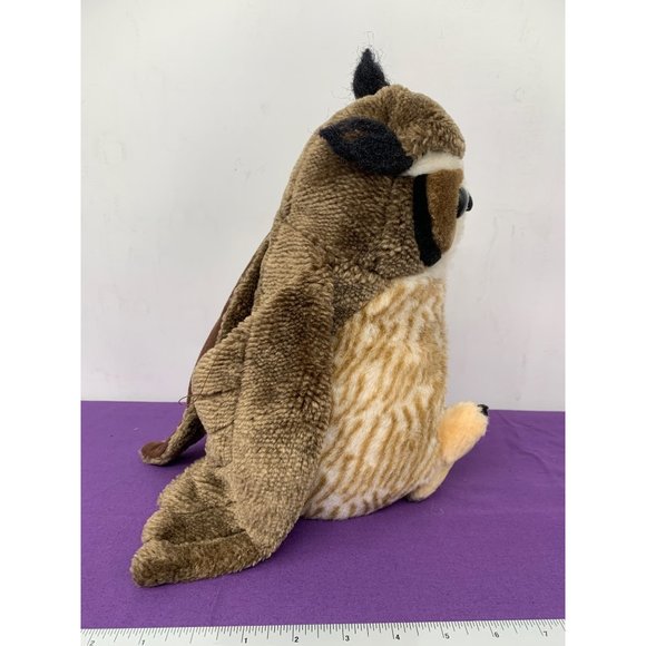 2007 KNM International Toys Horned Owl Scratched Plastic Eyes, 12 Inch - Picture 5 of 13